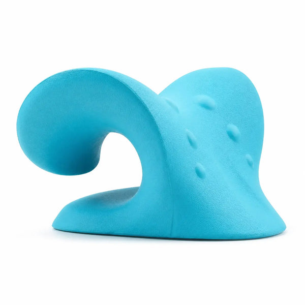 Neck traction pillow used at home for posture support